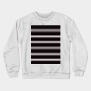 Black and White Thin Horizontal Striped Lines Crewneck Sweatshirt